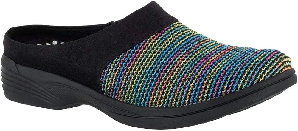 Amazon.com | Easy Street SoLite Cozy Women's Slip On 7.5 B(M) US Bright Multi-Stripe | Shoes