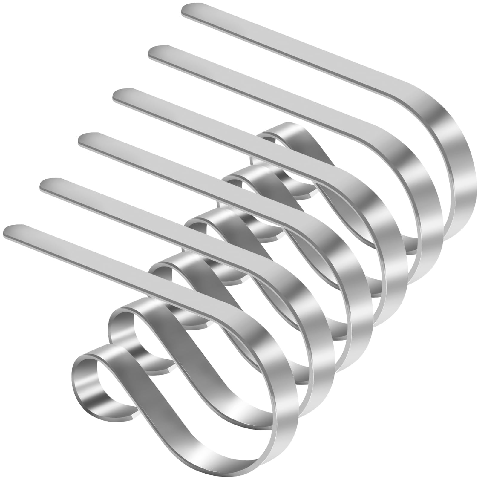 Photo 1 of TAROSE Stocking Holders for Mantle, Christmas Stocking Holder Set of 6, Mantle Clip Fireplace Hooks Hanger for Christmas Party Decoration Supplies (Silver)