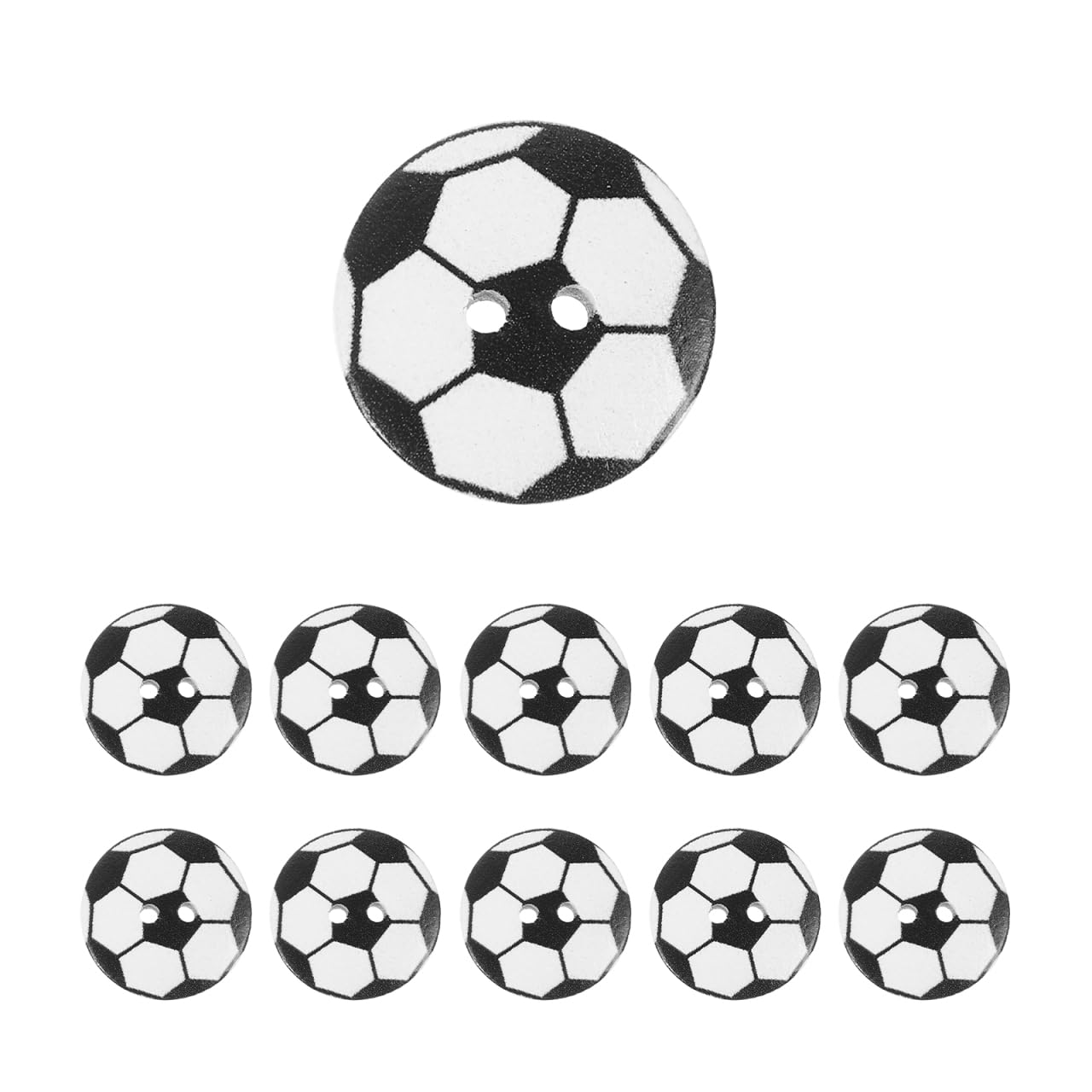 Anneome Vintage Football Buttons 50Pcs Small Wooden Two-Hole Flat Buttons 0.79In Football Shape for DIY Sewing Crafts Clothing Decoration