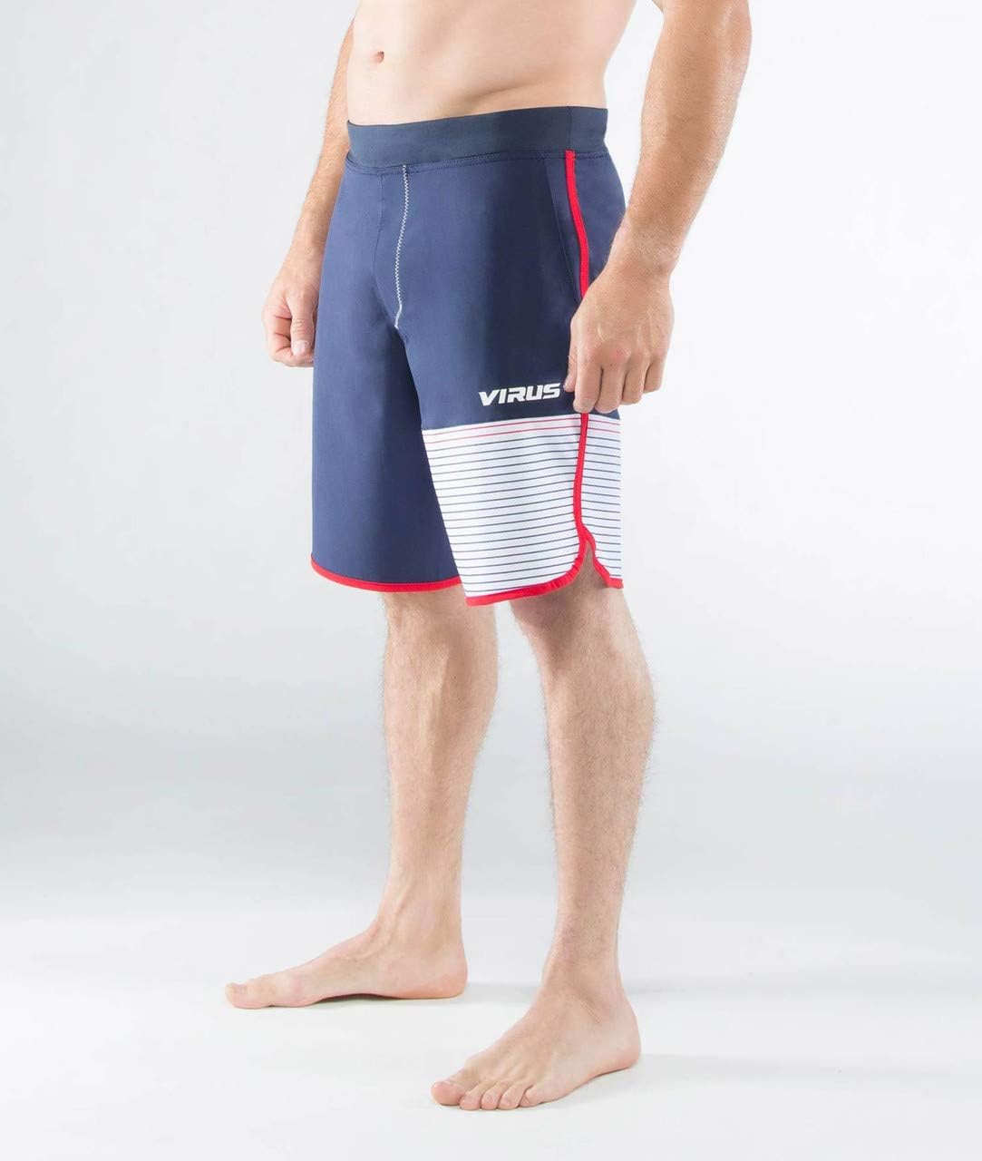 Virus ST5 MEN'S VELOCITY SHORT NAVY RED CrossFit Fitness Weightlifting