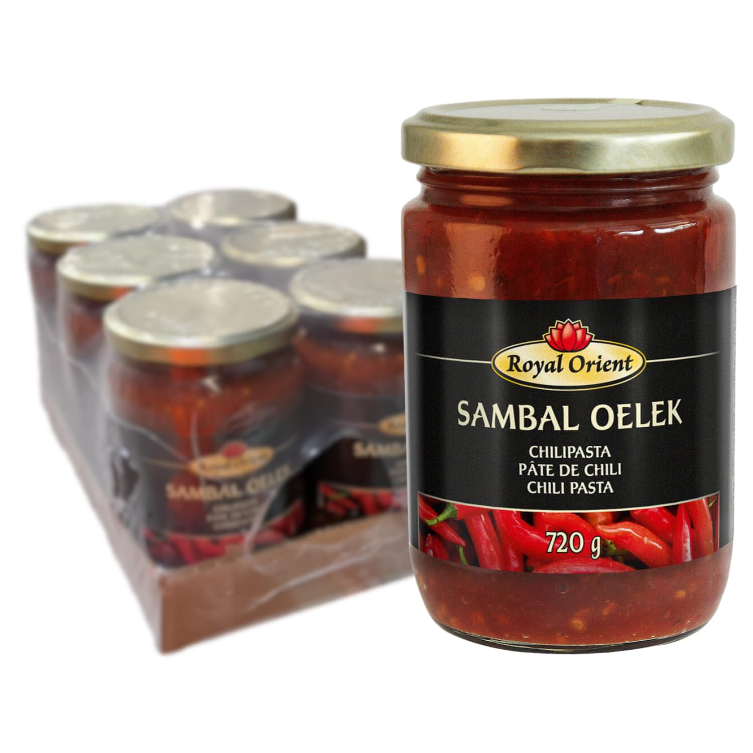 Royal Orient - Sambal Oelek Chilipaste - Multipack (6 X 720 GR)