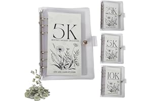 12-Month Envelopes Money Saving Challenge Binder,Money Savings Challenges Book with Envelopes,Saving Challenge Book and Budge