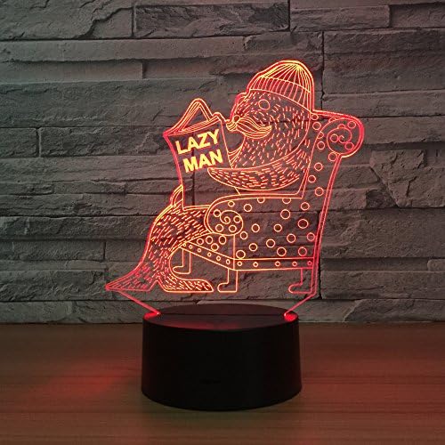 Circle Circle Seals Shape 3D Optical Illusion Lamp 7 Colors Change and 15 Keys Remote Control LED Night Light Perfect Gifts Toys for Children Kids