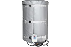 MEGA YU NENG Metal Drum Heater,Industrial Grade/Weather Resistant Drum Heating Blanket,30 Gallon Bucket Heater Fixed Thermostat 212℉,Insulated Bucket Warmer with 10-Hour Timer