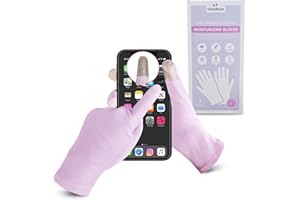 HandLove Premium 100% Cotton Gloves | Moisturizing Gloves for Dry Hands | Overnight Sleeping & Eczema | Touchscreen Friendly | Baby Pink, 2Pairs