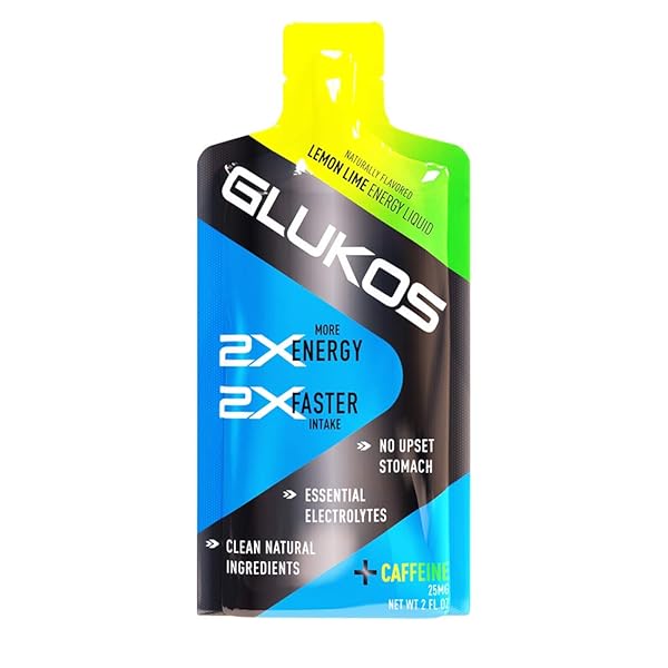 GLUKOS ENERGY GELS FOR RUNNERS 2OZ PACKETS, RUNNING...