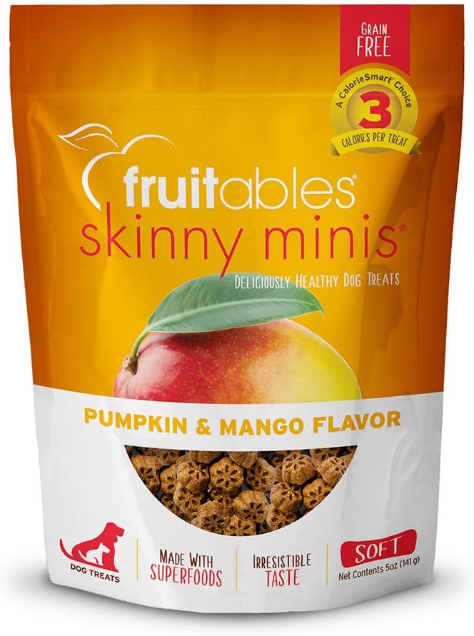 Fruitables Pumpkin & Mango Crunchy Dog Treats, 1-7-Ounce Pouch