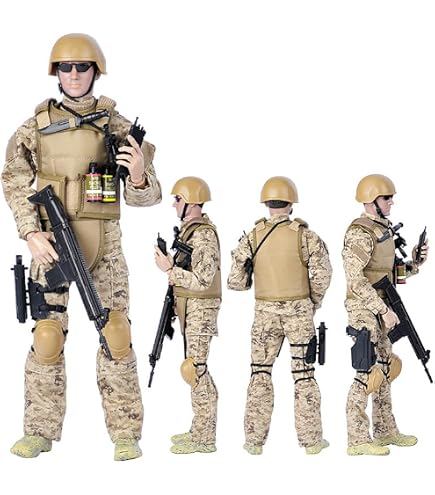 Amazon.com: Scakbyer 12 Inch Action Figures Military Set, 1/6