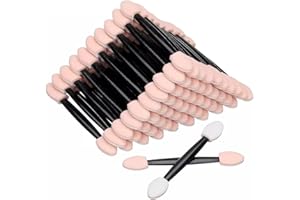 50Pcs Sponge Stick Nail Modification Brush Salon Manicure Accessory Manicure Powder Applicator,Dual Side Eye Shadow Sponge St