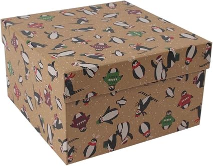 Kraft - Caja de regalo grande para pingüino: Amazon.es: Oficina y papelería