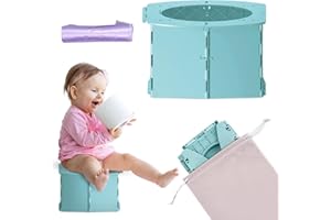 TEO BABY PRODUCTS Teo - Portable Toddler Travel Potty – Foldable, Lightweight, Leak-Proof Toilet for Kids with Travel Bag & Disposable Liners – Compact Potty Chair for Home & On-The-Go Use (Sailboat Blue)