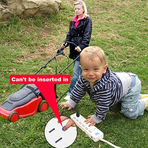 Power Strip Surge Protector Double Child Safety Surge Protector Power Strip Baby Child Proof Power Strip Surge Protector Baby Child Safe Surge Protector Power Strip Extension Cord Outlet Extender - Thumbnail 7