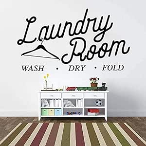 Pegatinas de pared murales Calcomanías Lavar en seco Pliegue Lavandería