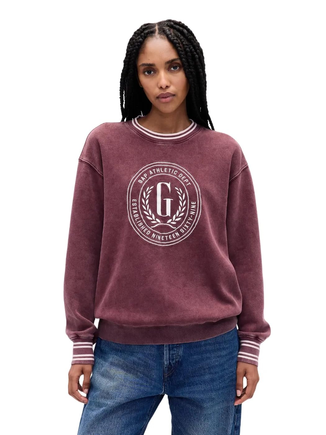 GAP Womens Logo Pullover Tunic Tuscan Red Wash XXL