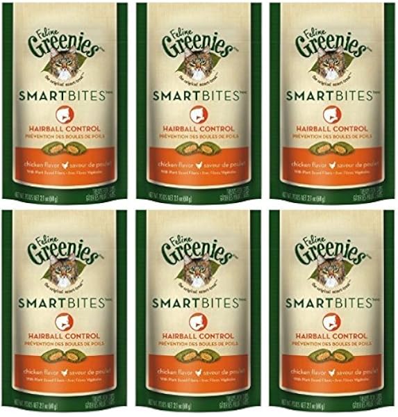 feline greenies smartbites hairball control
