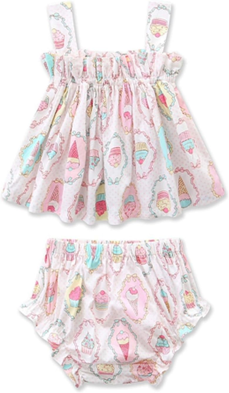 Baby Girls Outfit, Baby Ice Cream Top Bloomers Set,Newborn Baby Girl Clothes