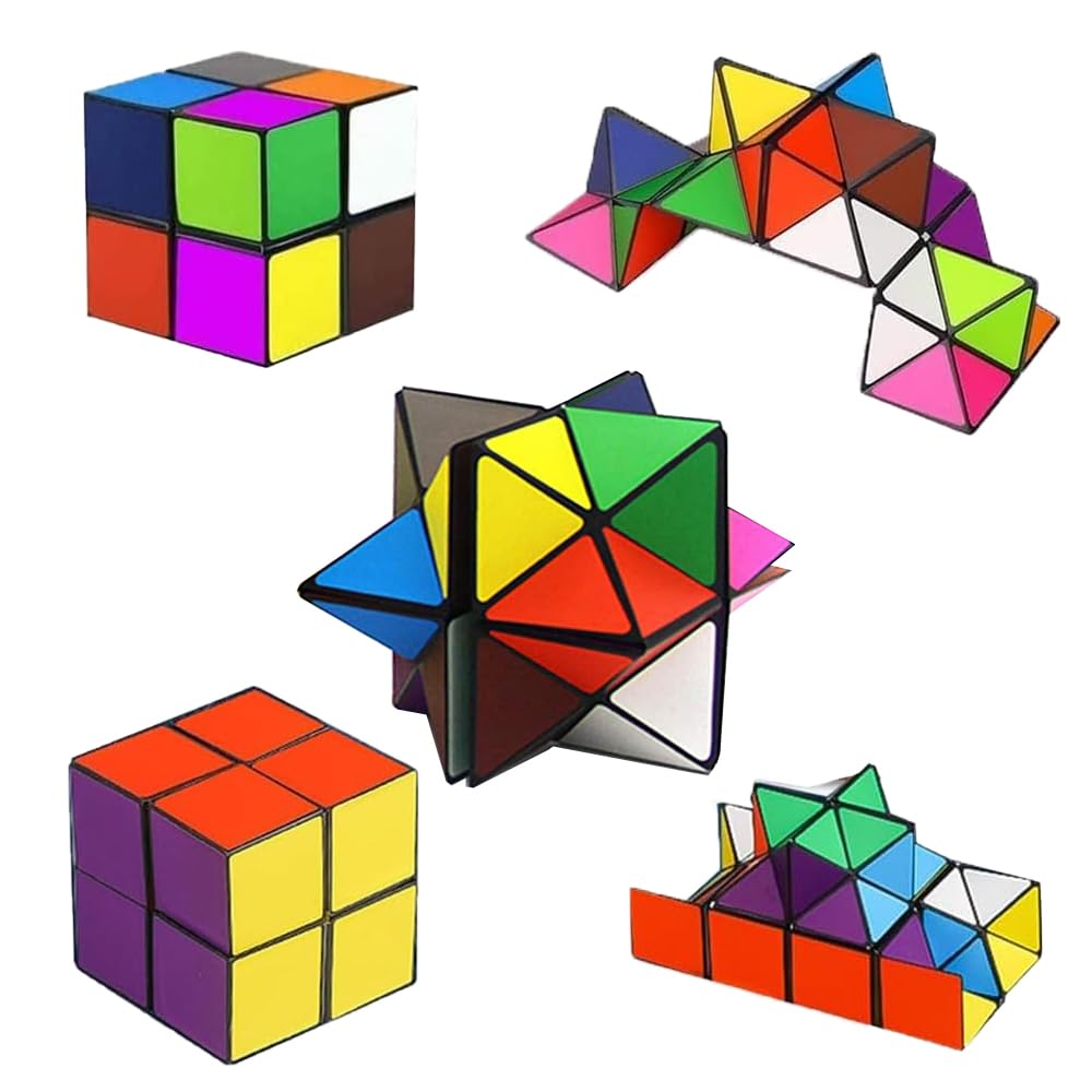Magic Star Cube 2 in 1,Infinity Cube,Toy Gifts for Boys and Girls Ages,Brain Development Puzzle Games for Children and Adults