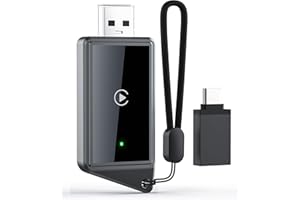 BILTRTE Wireless CarPlay Adapter for iPhone - Convert CarPlay Wired to Wireless, No Latency, Plug and Play, Compatible with iOS 10+ & OEM Wired CarPlay Cars