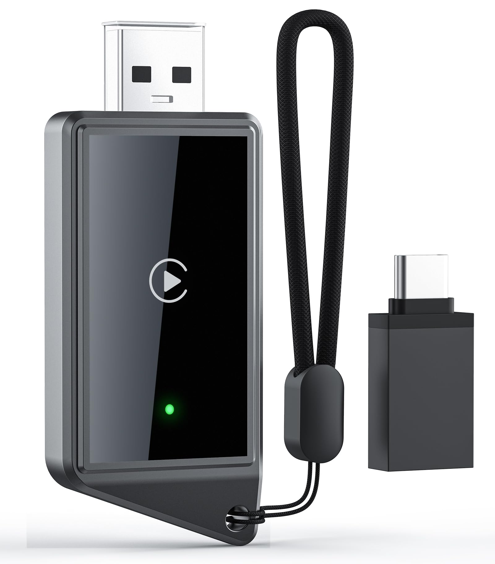 BILTRTE Wireless CarPlay Adapter for iPhone - Convert CarPlay Wired to Wireless, No Latency, Plug and Play, Compatible with iOS 10+ & OEM Wired CarPlay Cars
