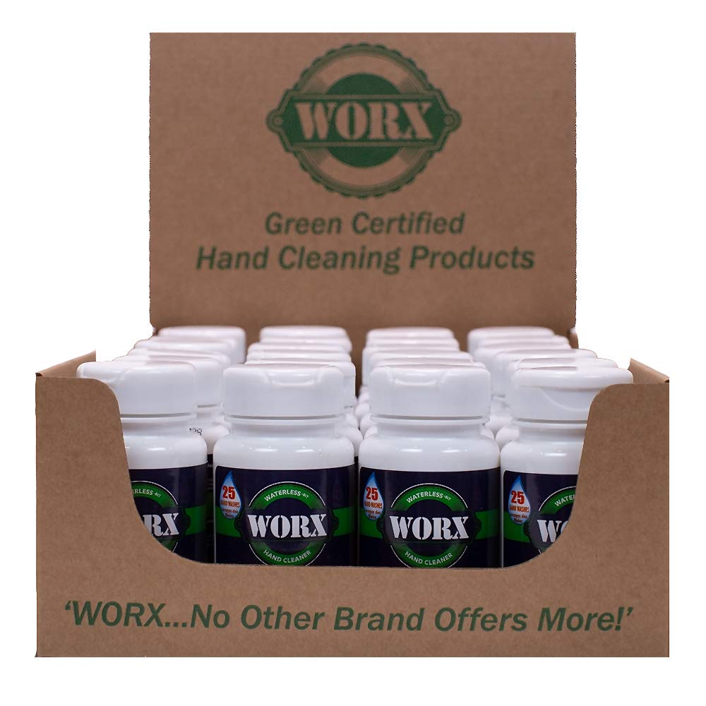 Worx Waterless‐Bit Hand Cleaner, 24 Pack, 3.38 oz. (100 ml