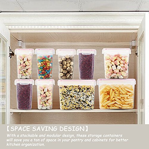 Food Storage Containers Airtight Container - Blingco Set of 6 Food Containers with Lids - BPA Free Suitable For Flour, Sugar - Includes Measuring Cup & 20 FREE Chalkboard Labels & Pen