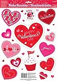 Amscan Valentines Vinyl Window Clings 13/pkg