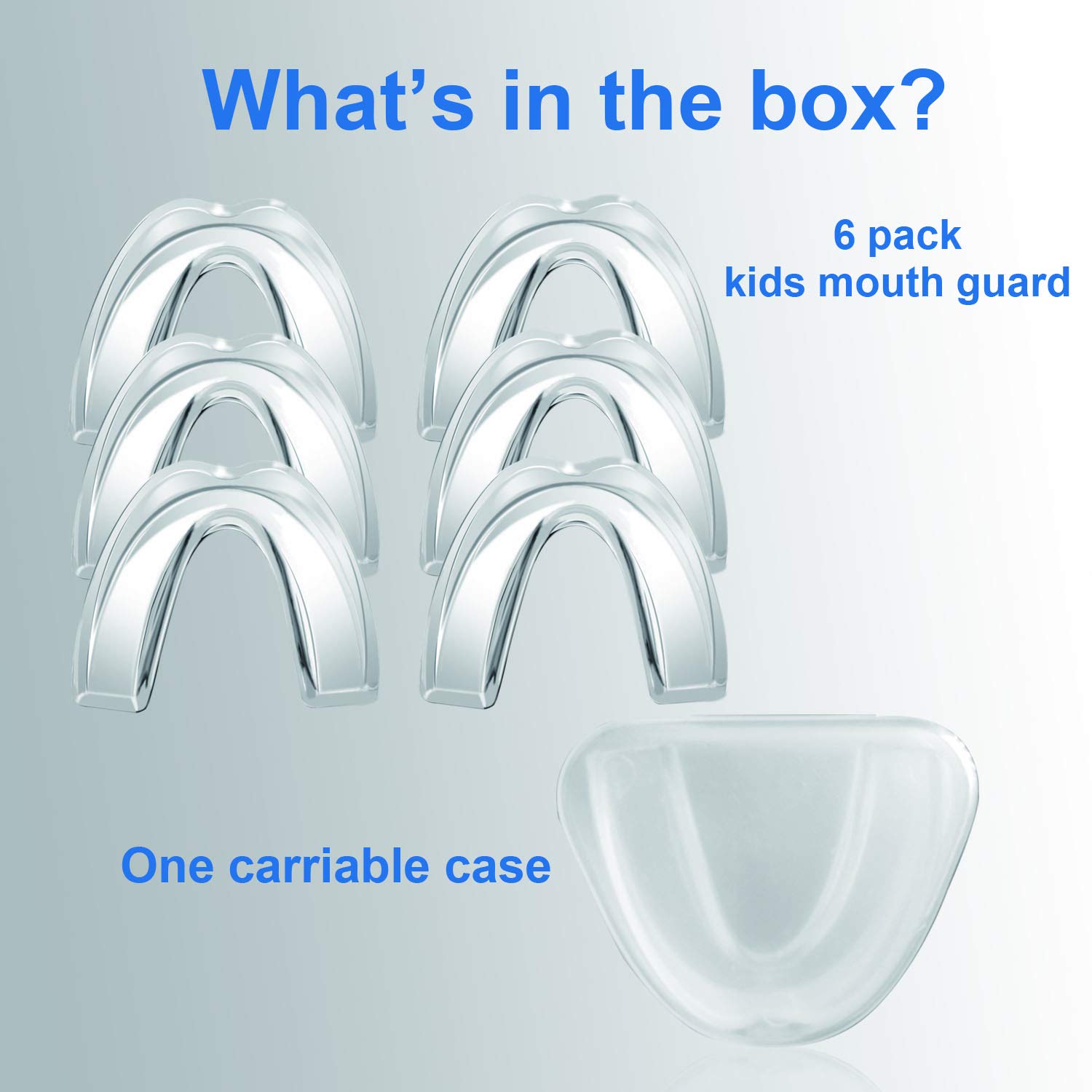 Kids Mouth Guard for Grinding Teeth, Pack of 6 Night Guard for Teeth Whitening Trays Clenching Bruxism Mouthguard, Moldable Sleep Bite Guard for Child and Women with Small Mouth : Beauty