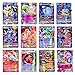 100pcs Poke Cards TCG Style Card, mega ex Cards Full Art, Includes 59 ex Cards 20 mega ex Cards 20 gx Cards 1 Energy Card Look alikes
