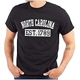Vintage North Carolina Distressed Est Graphic T Shirt Men or Women