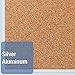 Quartet Cork Board, Bulletin Board, 2' x 1.5' Corkboard, Aluminum Frame (2301)