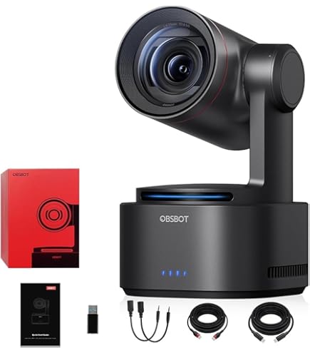 特価！【USED】自動追尾AIカメラ OBSBOT Tail 赤 OBSBOT Tail 2 AI-Powered PTZR 4K Live Production Camera, Pro AI