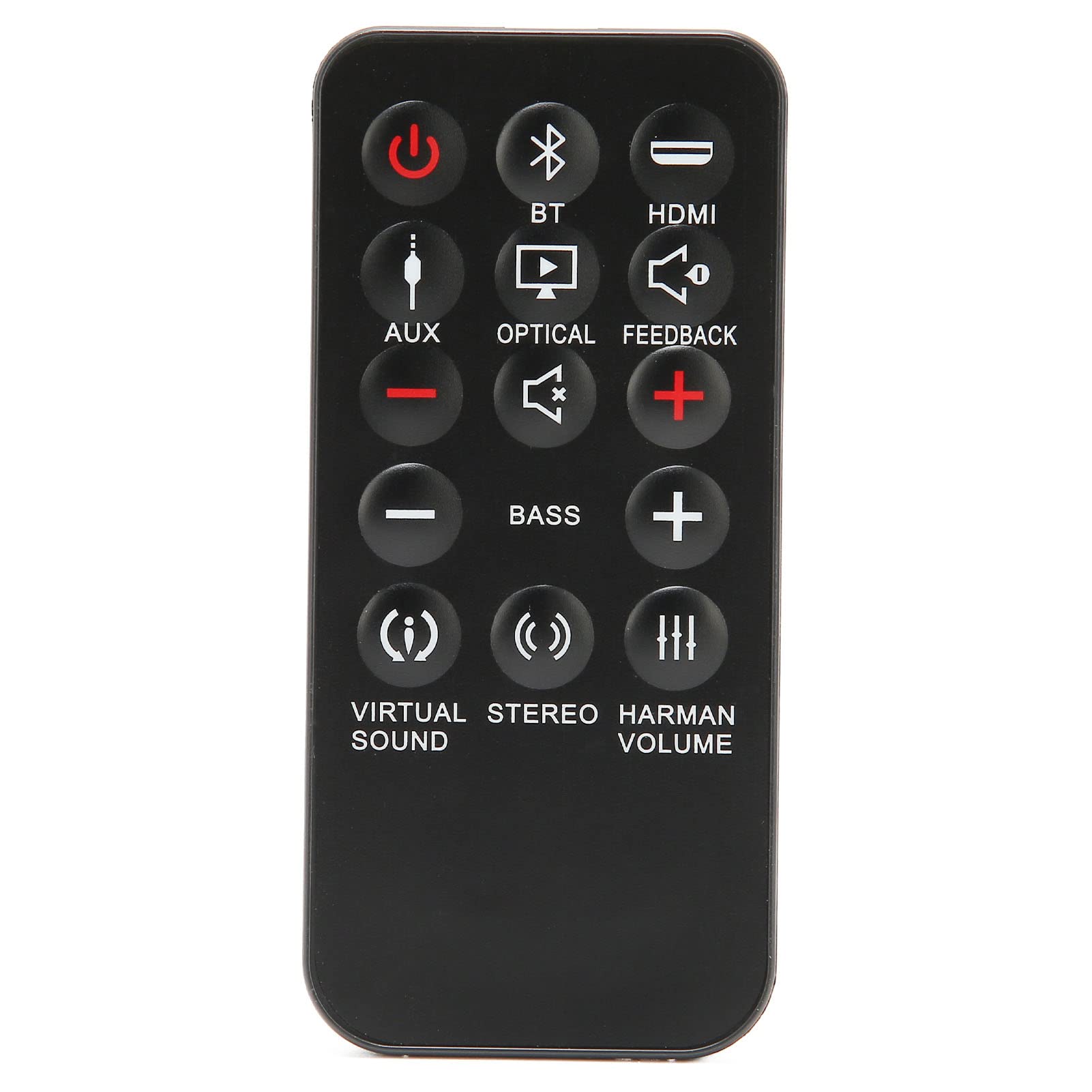 ASHATA Remote Control for Soundbar, Replacement Remote Controller for Cinema Soundbar SB250, CR2025 Needed (not Included)