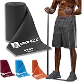 A AZURELIFE Professional Individual Exercise Resistance Bands, Single 5, 6,7 Ft or 8 Yards Elastic Bands, Non-Latex Stretch Bands for PT, Yoga, Pilates, Rehab, at-Home or The Gym Workouts