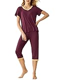 Latuza Women's Sleepwear Tops with Capri Pants
