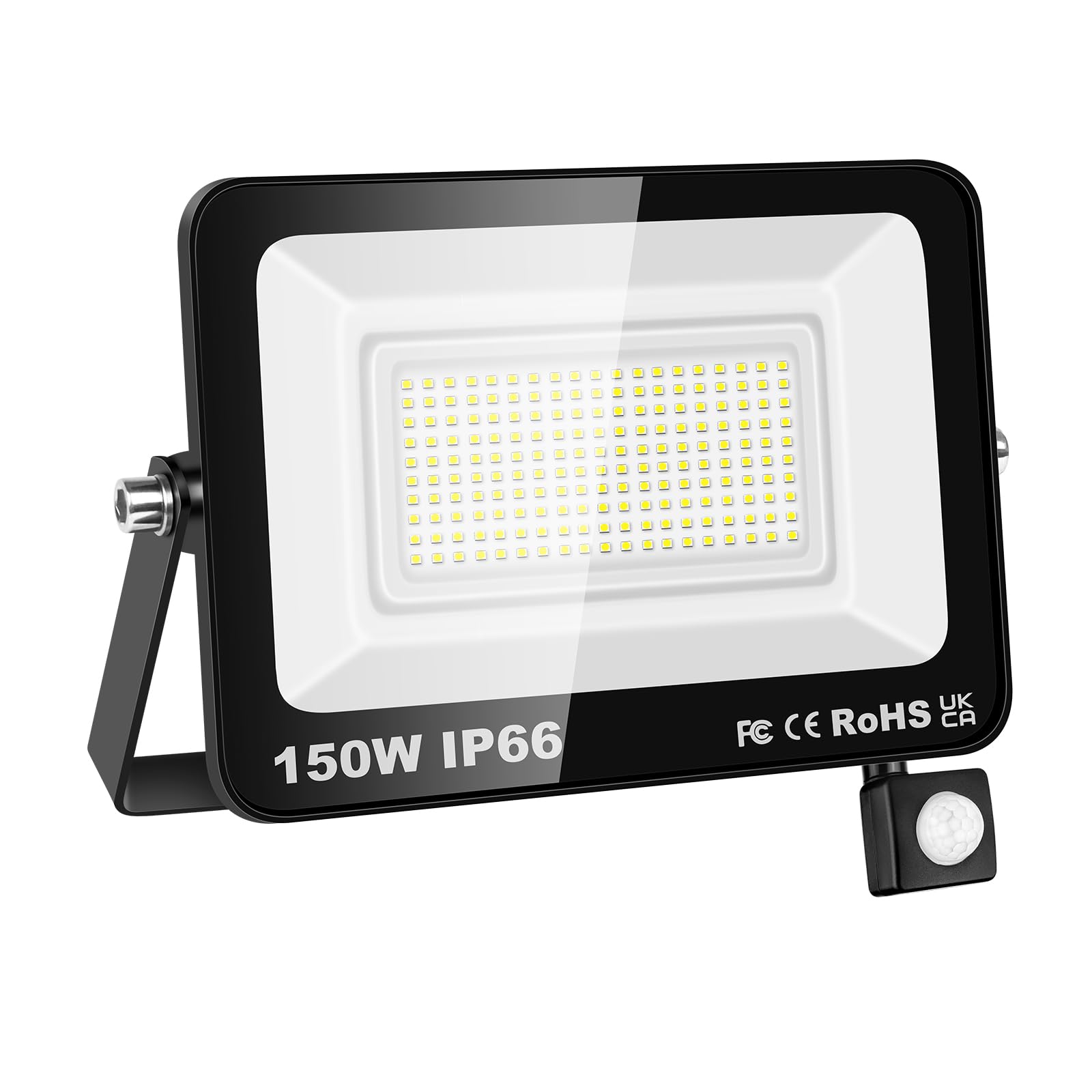 Willpower LED Security Lights Outdoor Motion Sensor 150W LED Floodlight 15000lm IP66 Waterproof PIR Lights Daylight White 6500K Wall Light for Garden Backyard Garage Doorway Court Patio Lawn