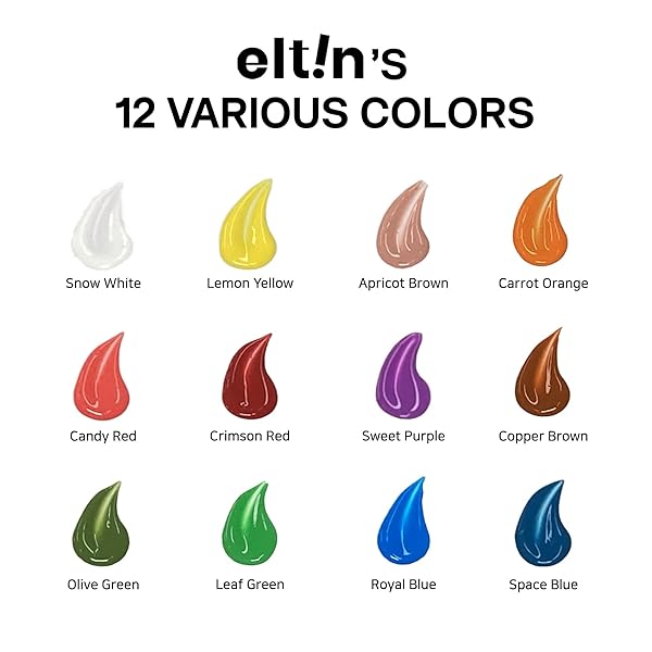 ELTIN FOOD COLORING SET V1 – GEL FOOD COLORING LIQUID FOR BAKING | EDIBLE FOOD DYE COLORING FOR CAKE DECORATING, COOKIE DECORATING, SLIME | EASTER, CHRISTMAS, HALLOWEEN FOOD COLORING GEL | VEGAN GEL FOOD COLORING SET (12 COLORS, 0.35OZ/EA)