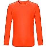 Boys UPF 50+ Rash Guard Neon Shirt Quick Dry Swim Shirts Long Sleeve UV Sun Protection Shirt for Kids Teens