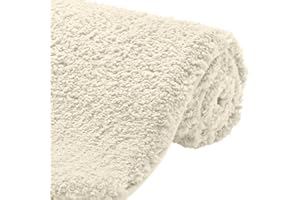Gorilla Grip Premium Luxury Bath Rug, Absorbent, Soft, Thick Shag, Bathroom Mat Rugs, Machine Wash, Microfiber Dries Quickly, Mats for Bath Room, Shower, Bathtub and Spa Floors, 24x17, Ivory Cream