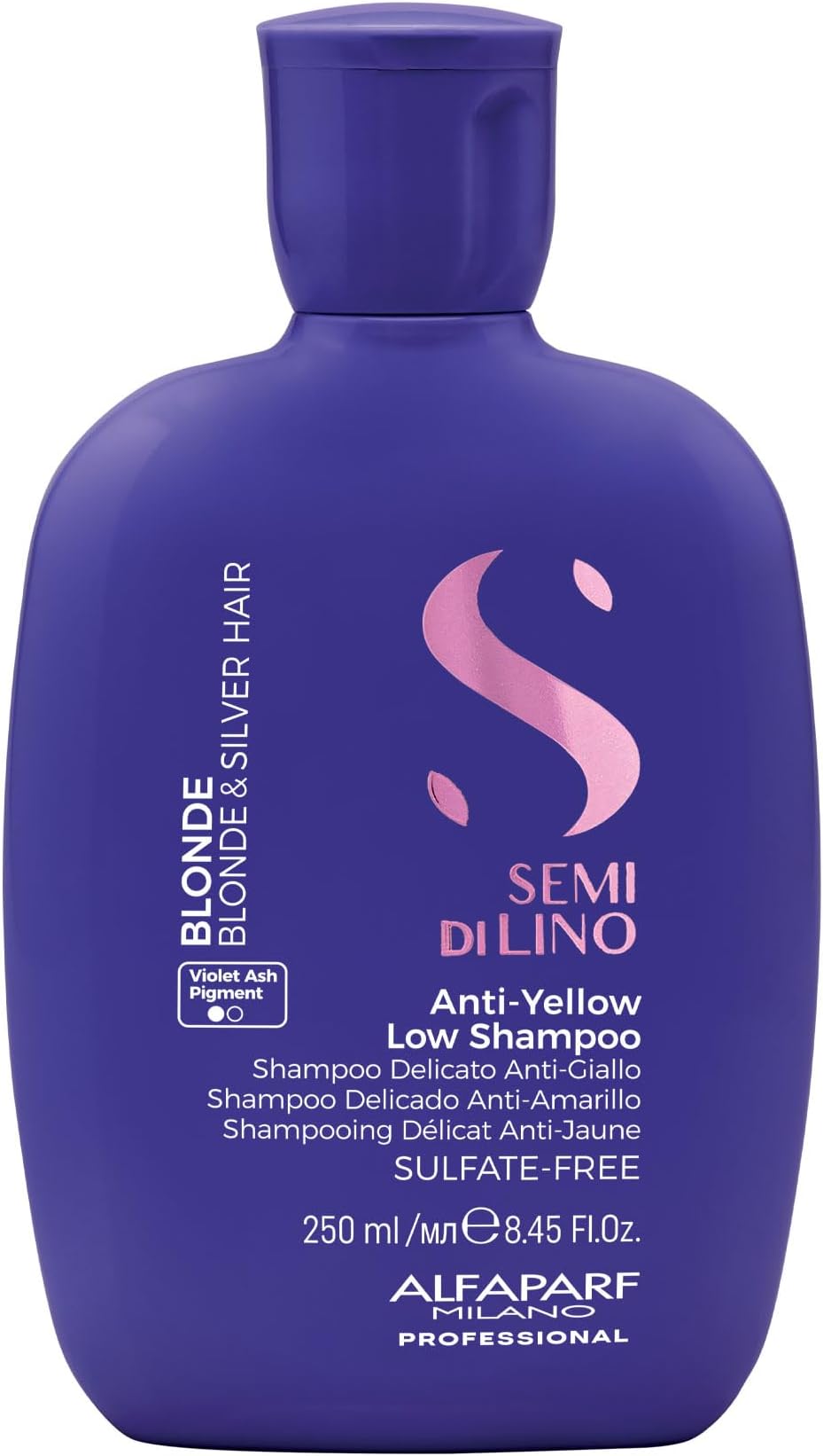 Alfaparf Milano Semi di Lino Blonde Anti-Yellow Sulfate Free Low Shampoo 250 ml