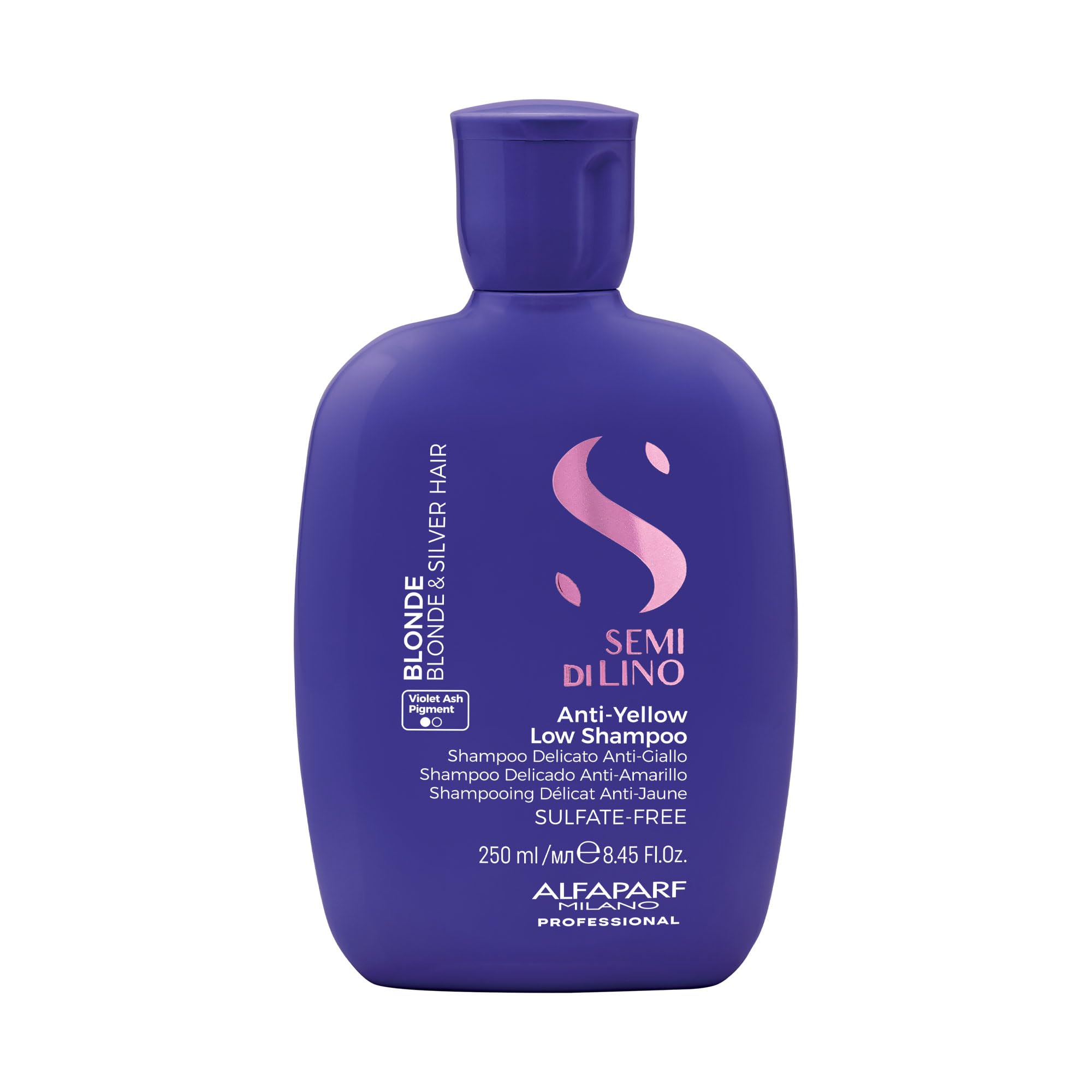 Alfaparf SDL Delicate Anti-Yellow Intense Anti-Yellow Low Shampoo - 250 ml - Blonde & Silver Hair
