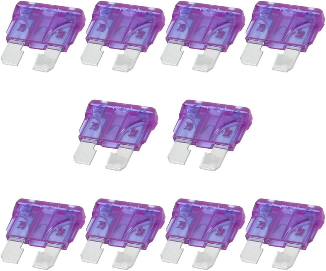 uxcell® Car Blade Fuse 3A Auto Fuses Caravan Purple 10 Pcs, Blade Fuses