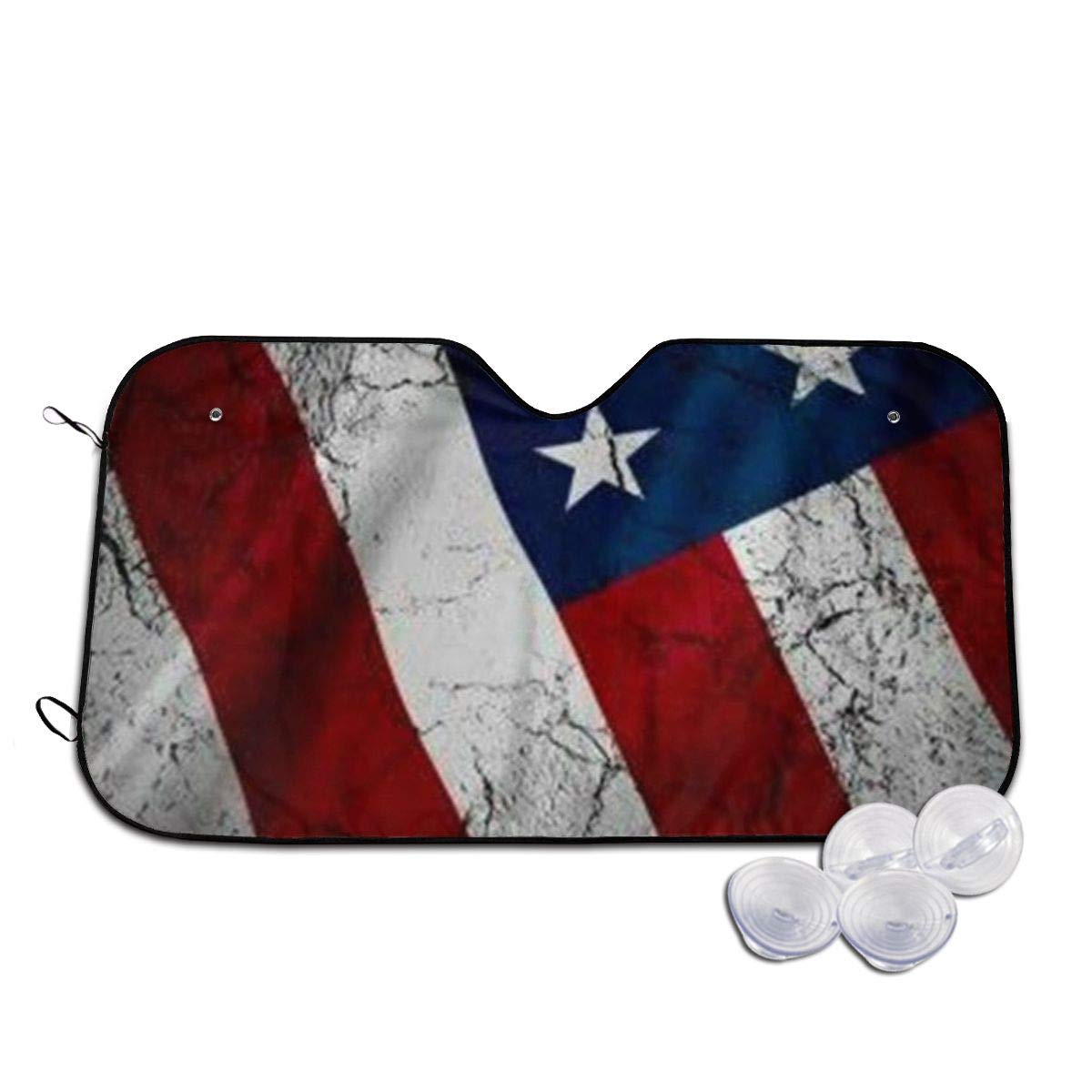 Car Sun Shade Windshield American Flag Sunshade Universal Fit Front Window Sunshade