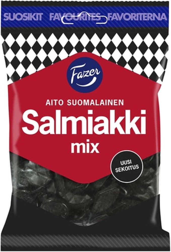 4 Boxes x 40g of Fazer Salmiakki Original Finnish Salty