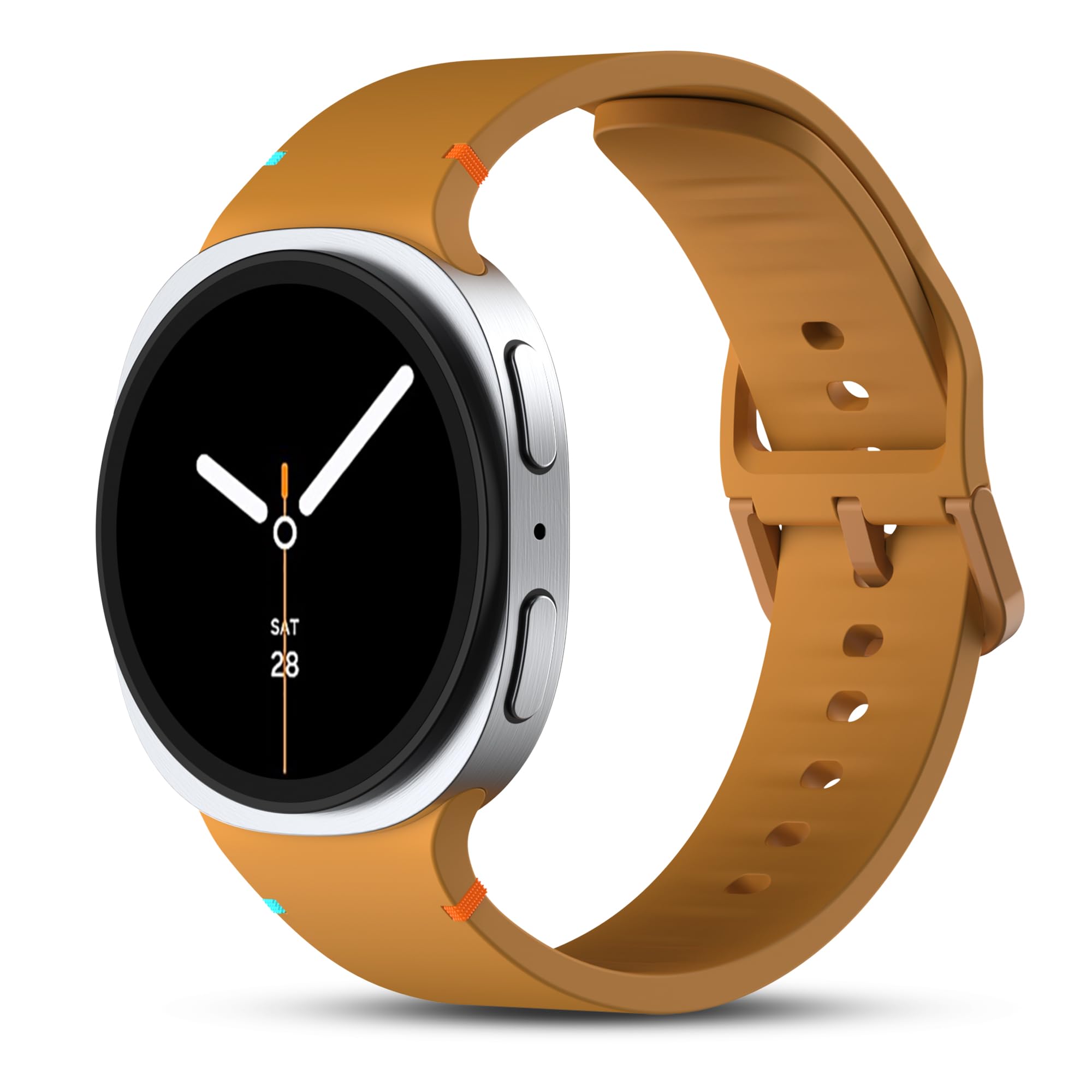 Mobad No-Gap Silicone Band for Samsung Galaxy Watch 8 & Classic (40/44/46mm), Soft Breathable Sport Strap for Men Women, Sweatproof Replacement for Workout, Running, Daily Wear