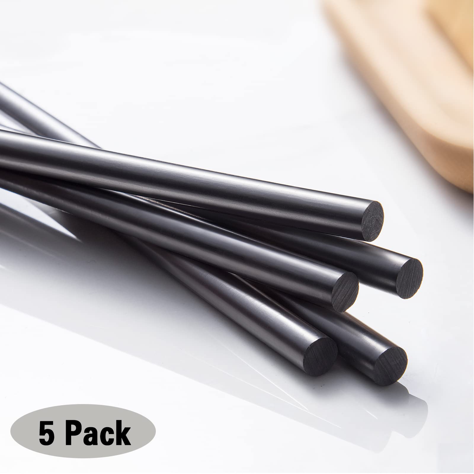 Graphite Stir Rod, 5Pack Graphite Crucible Stir Stick Long Carbon Stirring Rod for Molten Metal and Melting Casting Gold Silver Copper, 12