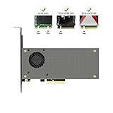 M.2 PCIe Adapter, Cooler Heatsinks with Fan,Dual M2