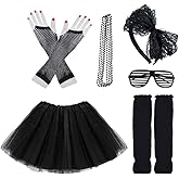 Miayon 1980s Fancy Outfits Dress Costume Accessories for Girl Kids Halloween