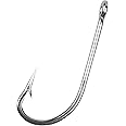 Saltwater Fishing J Hooks, 35pcs O'Shaughnessy Forged Hooks Stainless Steel 34007 Extra Strong Inline Long Shank for Saltwater Freshwater Fishing