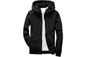 UILLUI Boys Girls Uniform Windbreaker Jacket Waterproof Lightweight Rain Jacket Youth Boys Fall Hooded Rain Coats w/Pockets