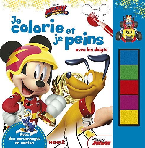 Mickey et ses amis, top départ : Je colorie et je peins avec les doigts by